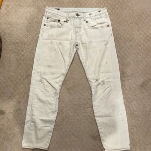 R13 white jeans